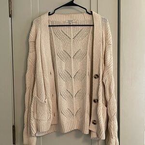 Madewell Cream Knit Cardigan Sweater